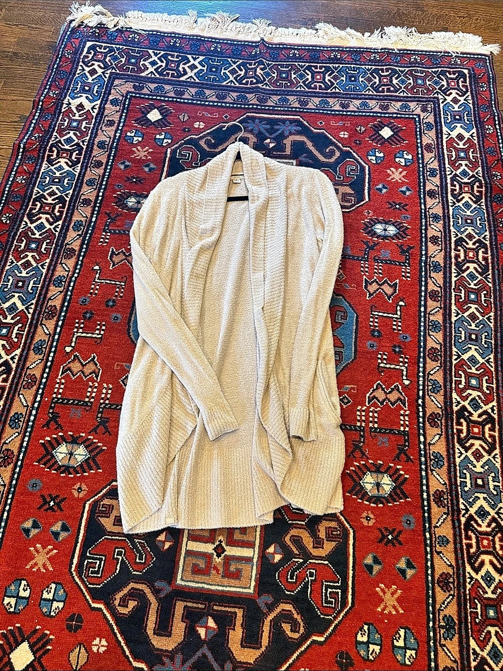 Barefoot Dreams CozyChic Lite Women'Small Cardigan in Light Gray Size Small